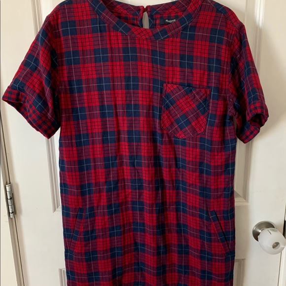 Madewell Short Sleeve Dress in Edina Plaid - Picture 3 of 7